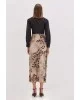 Γυναικεία μπεζ σατέν φούστα με animal print - Access 53-6006 Γυναικεία μπεζ σατέν φούστα με animal print - Access 53-6006
