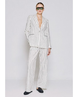 Γυναικεία φαρδιά ριγέ παντελόνα - Access 53-5017 Γυναικεία φαρδιά ριγέ παντελόνα - Access 53-5017