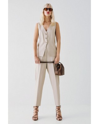 Γυναικείο μπεζ γιλέκο- τοπ μακρύ - Access 53-2043 Γυναικείο μπεζ γιλέκο- τοπ μακρύ - Access 53-2043