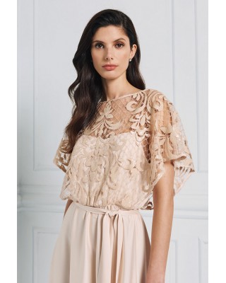 Γυναικείο powder μάξι φόρεμα με κεντήματα - Access 53-3405 Γυναικείο powder μάξι φόρεμα με κεντήματα - Access 53-3405