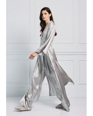 Γυναικείο ασημί μεταλλιζέ κιμονό - Access 53-3387 Γυναικείο ασημί μεταλλιζέ κιμονό - Access 53-3387