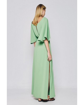 Γυναικείο πράσινο μάξι φόρεμα με λαιμόκοψη χαμόγελο - Access 53-3334 Γυναικείο πράσινο μάξι φόρεμα με λαιμόκοψη χαμόγελο - Access 53-3334