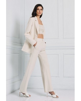 Γυναικείο ψηλόμεσο κρεμ παντελόνι - Spell 53-5107 Γυναικείο ψηλόμεσο κρεμ παντελόνι - Spell 53-5107
