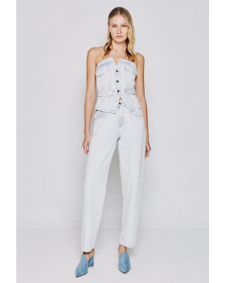 Γυναικείο τοπ γιλέκο denim - Access 53-8032 Γυναικείο τοπ γιλέκο denim - Access 53-8032