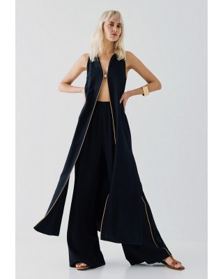 Γυναικεία μαύρη τουνίκ με μεταλλική λεπτομέρεια - Access 53-3335