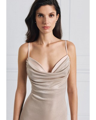 Γυναικείο μάξι μεταλλιζέ φόρεμα - Access 53-3342