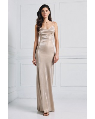 Γυναικείο μάξι μεταλλιζέ φόρεμα - Access 53-3342