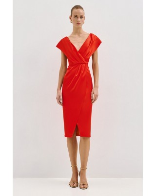 Γυναικείο μίντι σατέν φόρεμα - Access 53-3006 Γυναικείο μίντι σατέν φόρεμα - Access 53-3006