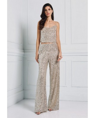 Γυναικείο ντραπέ τοπ με παγιέτα - Access 53-2169