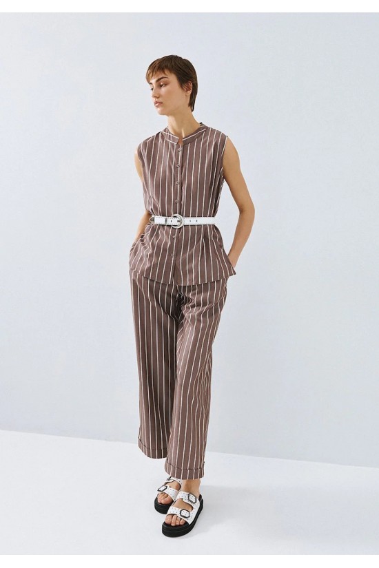 Γυναικείο αμάνικο ριγέ πουκάμισο - Access 63-7062