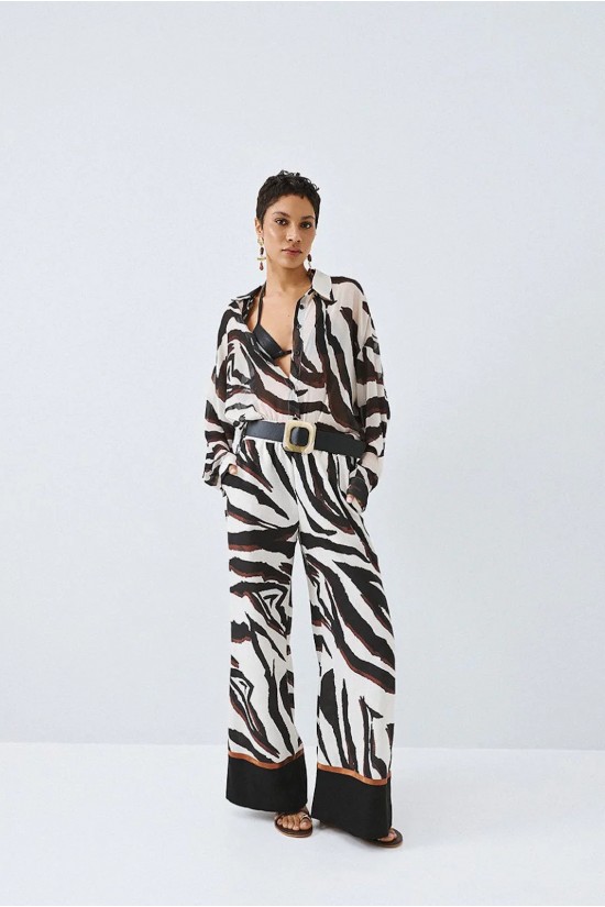 Γυναικεία εμπριμέ παντελόνα - Spell 63-5011