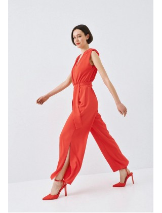 Γυναικεία αμάνικη κοραλλί ολόσωμη φόρμα - Access 63-5501