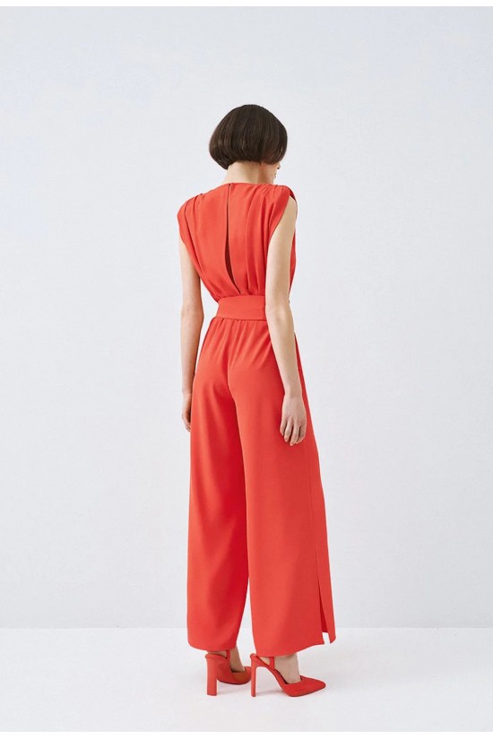 Γυναικεία αμάνικη κοραλλί ολόσωμη φόρμα - Access 63-5501