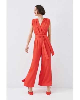 Γυναικεία αμάνικη κοραλλί ολόσωμη φόρμα - Access 63-5501