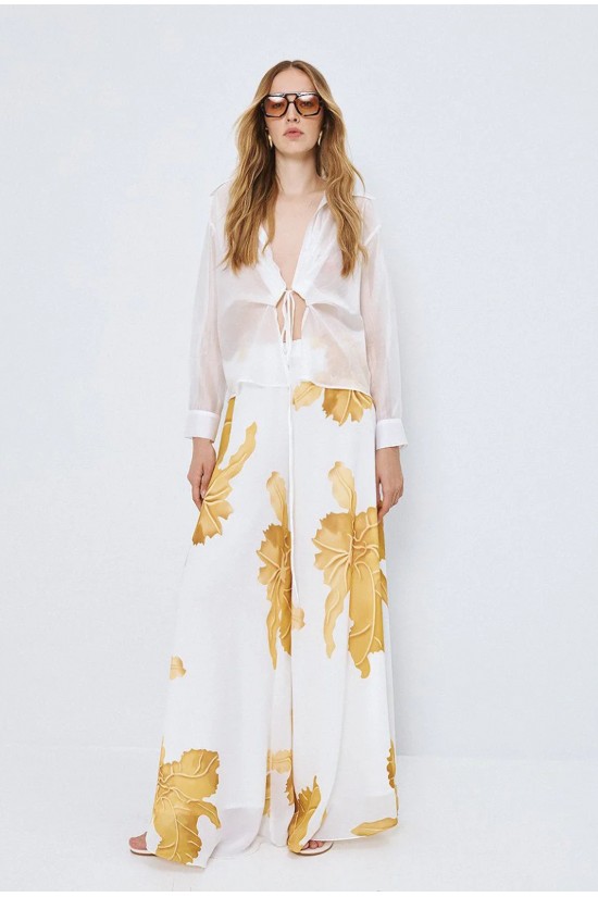 Γυναικεία κρουαζέ μπλούζα με γιακά - Access 63-2209