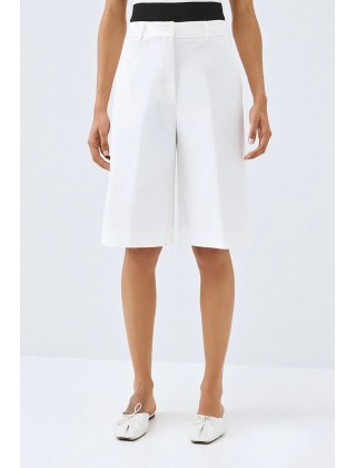Γυναικεία λευκή ψηλόμεση βερμούδα - Spell 63-5148