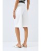 Γυναικεία λευκή ψηλόμεση βερμούδα - Spell 63-5148