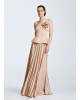 Γυναικεία μάξι μπεζ πλισέ φούστα - Access 63-6011
