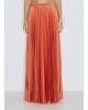 Γυναικεία μάξι πορτοκαλί πλισέ φούστα - Access 63-6011
