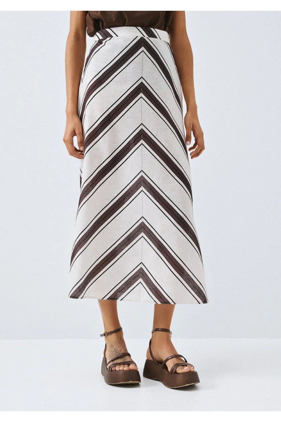 Γυναικεία μάξι ριγέ φούστα - Eight 63-6044