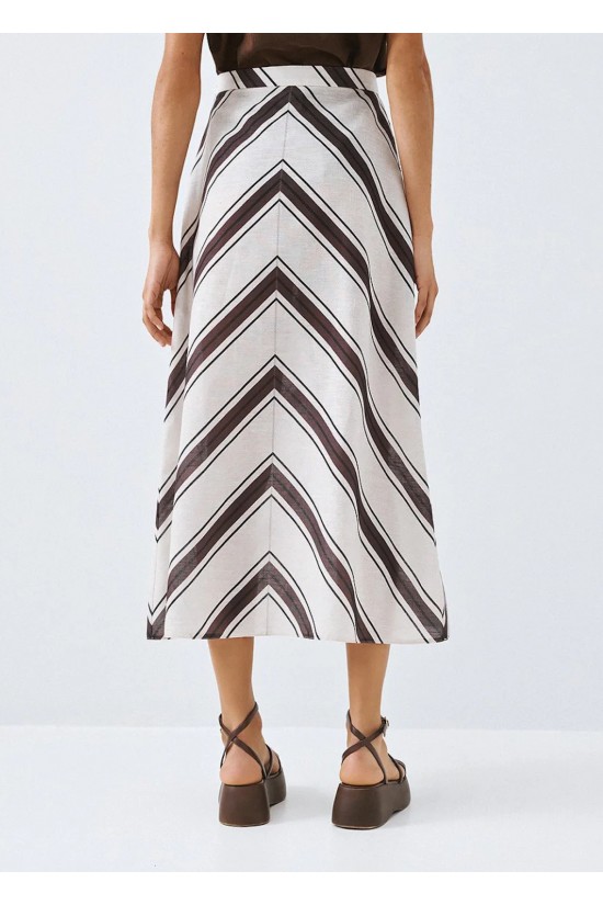 Γυναικεία μάξι ριγέ φούστα - Eight 63-6044