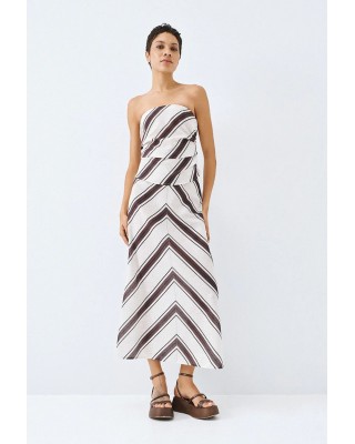 Γυναικεία μάξι ριγέ φούστα - Eight 63-6044