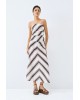 Γυναικεία μάξι ριγέ φούστα - Eight 63-6044