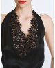 Γυναικεία μαύρη halter μπλούζα με δαντέλα - Access 63-2094