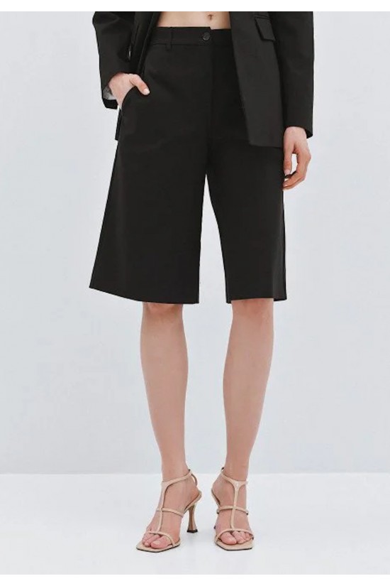 Γυναικεία μαύρη ψηλόμεση βερμούδα - Spell 63-5148