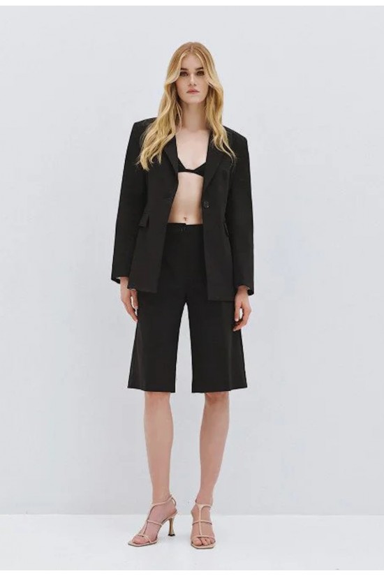 Γυναικεία μαύρη ψηλόμεση βερμούδα - Spell 63-5148