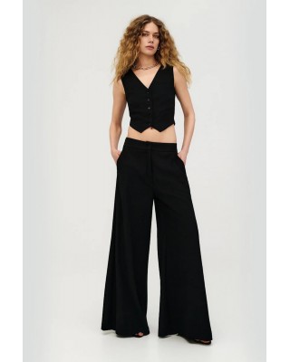 Γυναικεία μαύρη ψηλόμεση παντελόνα - Access 63-5056