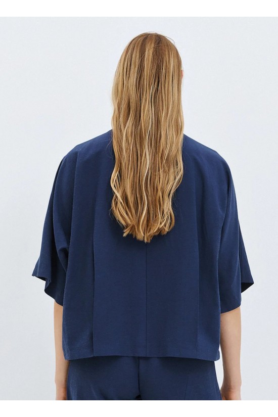 Γυναικεία μπλε κοντομάνικη μπλούζα - Access 63-2012