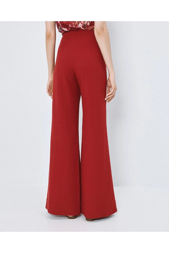 Γυναικεία ψηλόμεση wide leg παντελόνα - Access 63-5010