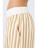 Γυναικεία μπεζ ψηλόμεση ριγέ παντελόνα - Access 63-5033