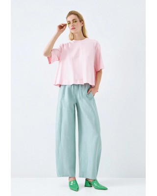 Γυναικείο barrel παντελόνι με λάστιχο - Eight 63-5004