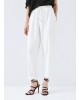 Γυναικείο oFwhite παντελόνι με λάστιχο και ρεβέρ - Access 63-5101 Γυναικείο oFwhite παντελόνι με λάστιχο και ρεβέρ - Access 63-5101