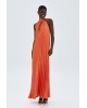 Γυναικείο μάξι πλισέ halter φόρεμα - Access 63-3316