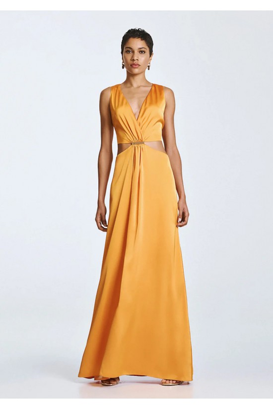 Γυναικείο μάξι πορτοκαλί φόρεμα cut out - Spell 63-3310 Γυναικείο μάξι πορτοκαλί φόρεμα cut out - Spell 63-3310