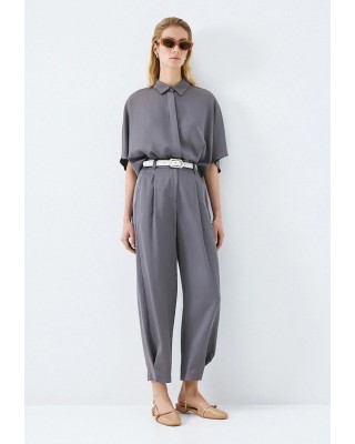 Γυναικείο γκρι κοντομάνικο πουκάμισο - Access 63-7074