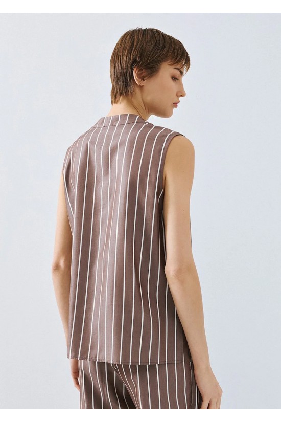 Γυναικείο αμάνικο ριγέ πουκάμισο - Access 63-7062