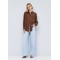 Women's brown linen shirt - Access 63-7042