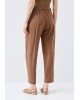 Γυναικείο καφέ carrot παντελόνι με λάστιχο - Eight 63-5051