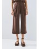 Γυναικείο καφέ παντελόνι με ρεβέρ - Access 63-5046