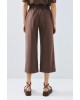 Γυναικείο καφέ παντελόνι με ρεβέρ - Access 63-5046