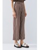 Γυναικείο ριγέ καφέ παντελόνι με ρεβέρ - Access 63-5128