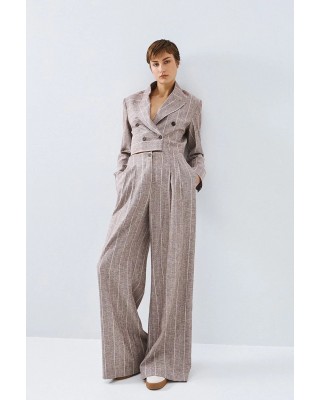 Γυναικείο κοντό ριγέ σακάκι - Access 63-1016