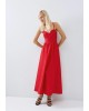 Γυναικείο κόκκινο midi κλος φόρεμα - Access 63-3398