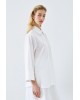 Γυναικείο λευκό oversized πουκάμισο με φαρδιά μανίκια - Eight 63-7013