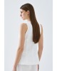 Γυναικείο off white τοπ-γιλέκο με κουμπιά - Access 63-2011