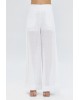 Γυναικείο λευκό παντελόνι με παγιέτα - Access 63-5023